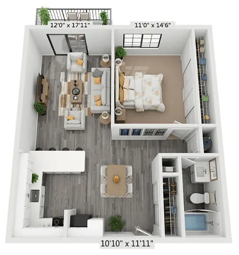 Floor plan 1C