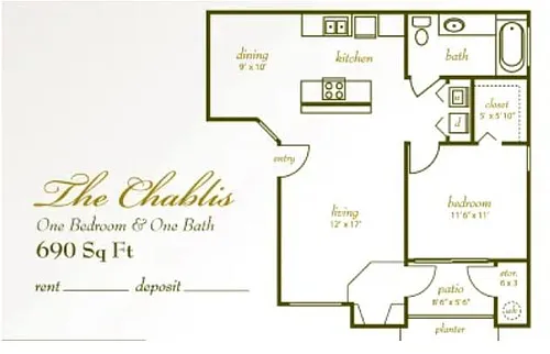 Floor plan The Chablis