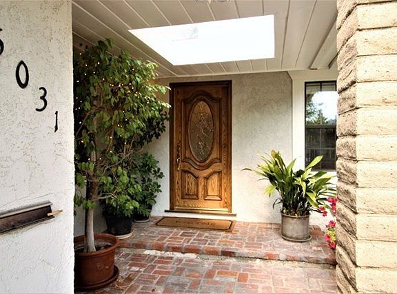 Covered Front Porch with Skylight