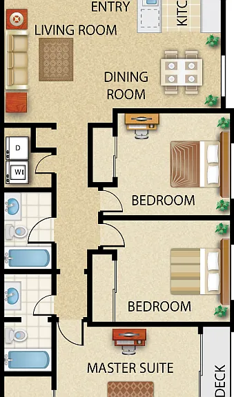 Plan A - Apartment Floorplan Diagram