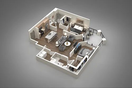 Floor plan 2 Bed/2 Bath