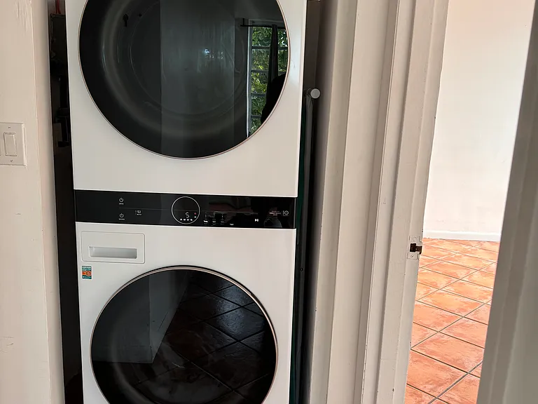 New washer and dryer in unit