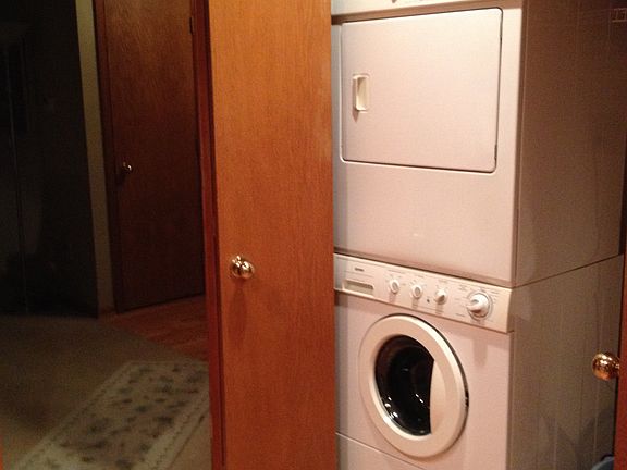 Laundry closet off kitchen