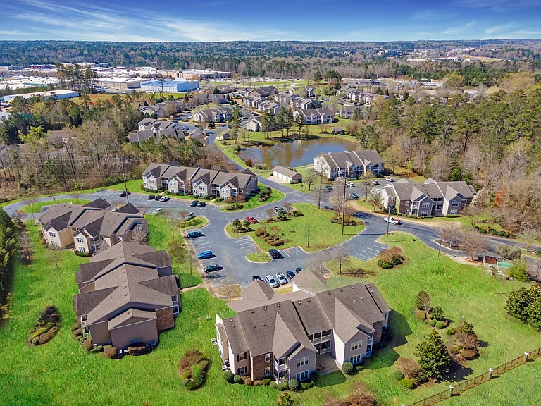Aerial view of Adrian on Riverside