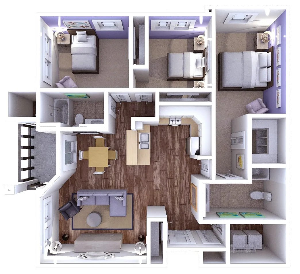 Floor plan McIntosh 3x2