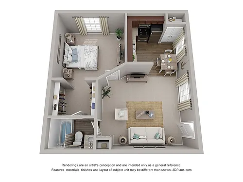 Floor plan One Bedroom