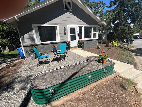 Raised bed with organic soils receives great light for growing your own.