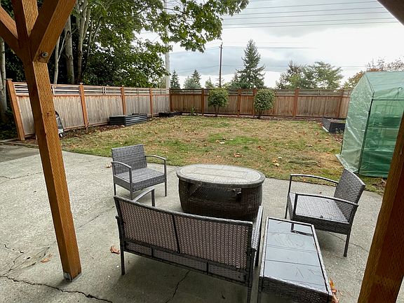 View from covered patio