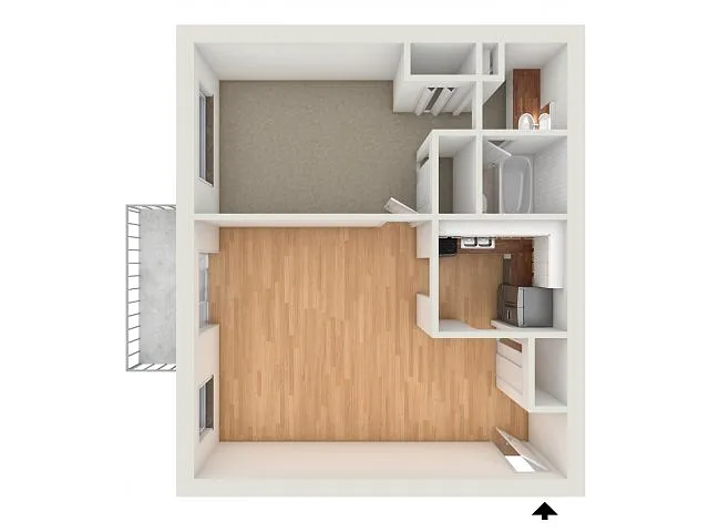 Floor plan One Bedroom