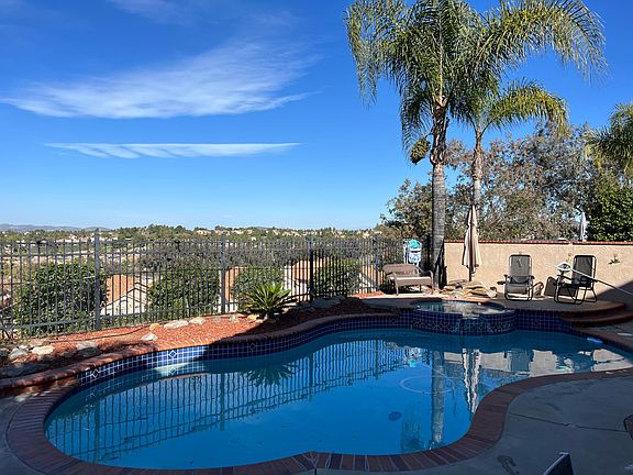 Backyard pool and view