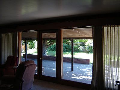 View to back yard from Living room