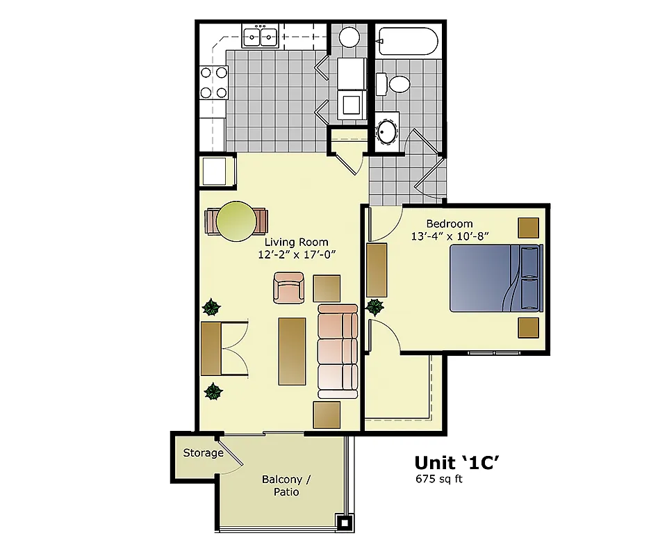 Floor plan 1C