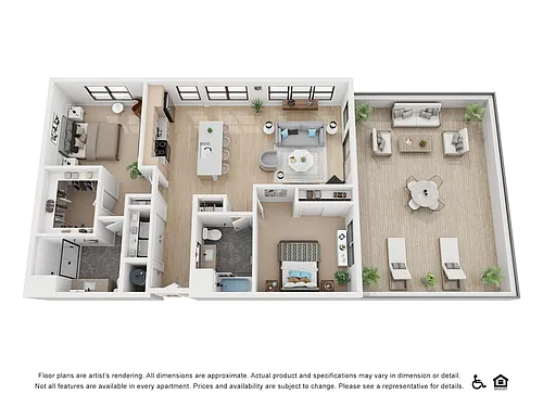 Floor plan 2BR/2BA - B5