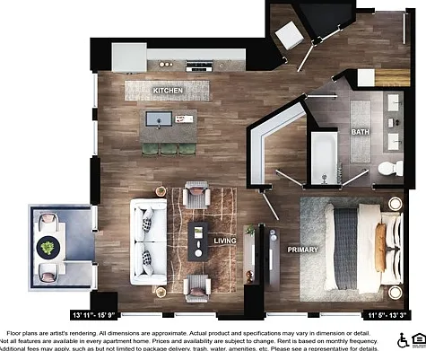 A9 | 1x1 | 844 sf A9 | 1x1 | 844 sf