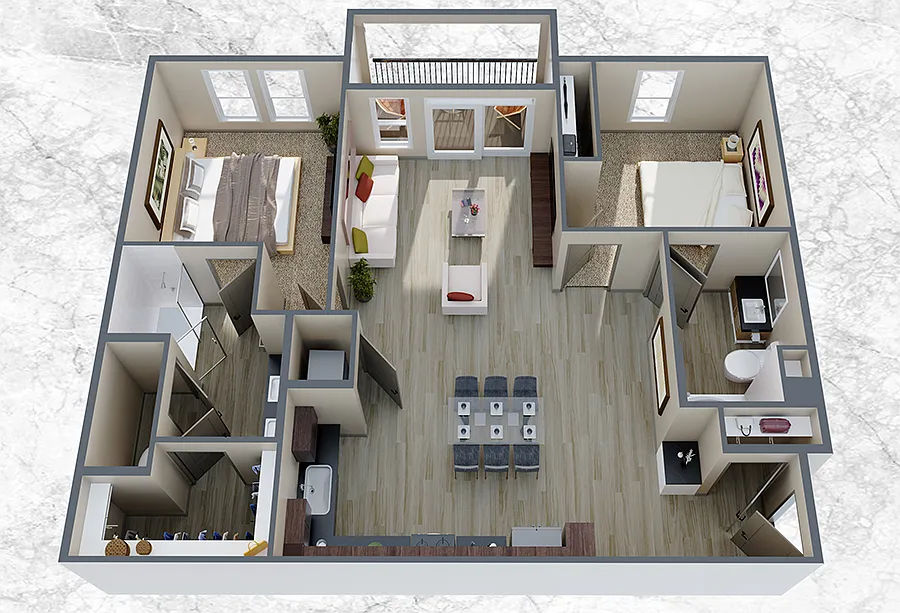 Floor plan 2X2 B3