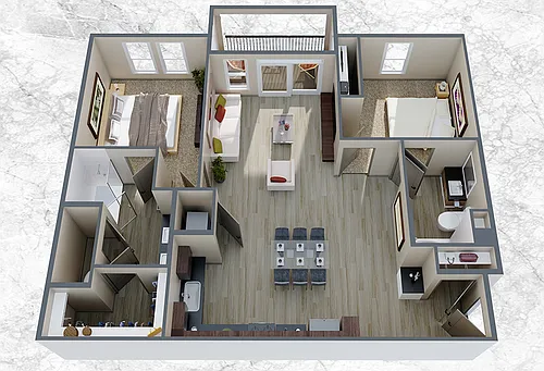 Floor plan 2X2 B3