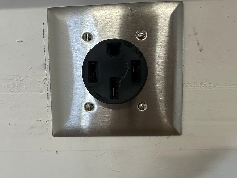 EV charge in garage