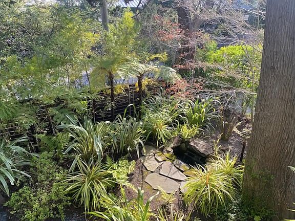 Lush and meticulously designed landscaping