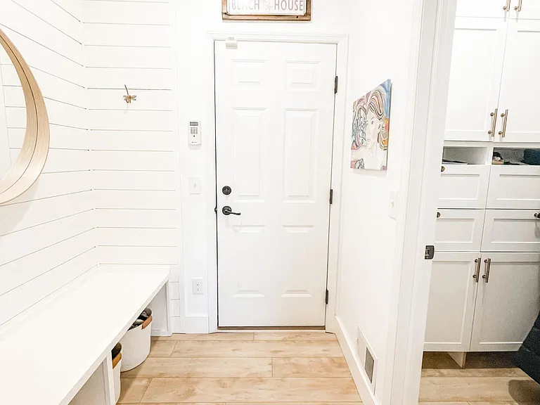 Mud room coming from the garage into the kitchen