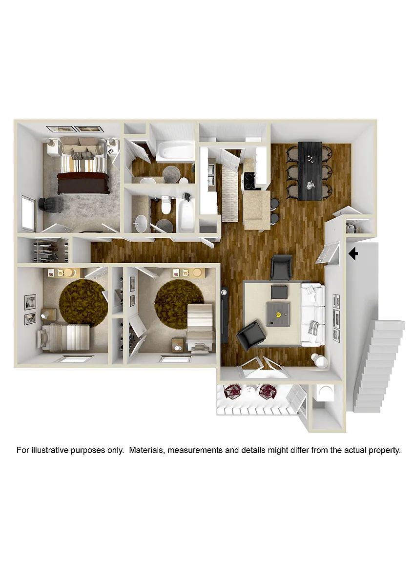 Floor plan Three Bedroom