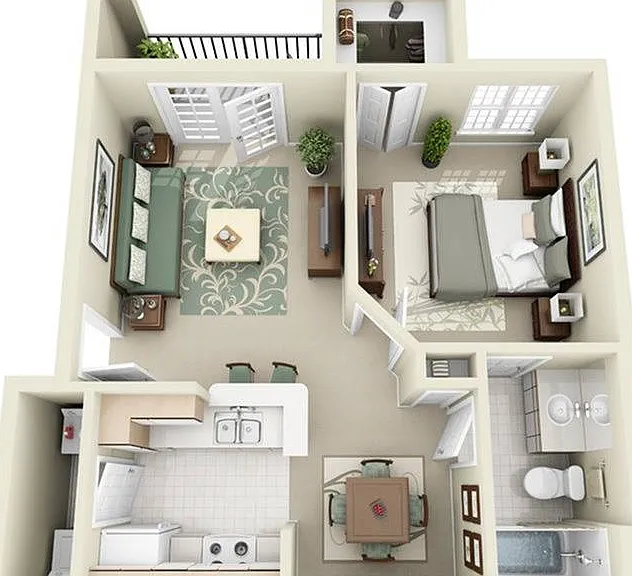 1 Bedroom | 1 Bath | 618 SF 1 Bedroom | 1 Bath | 618 SF