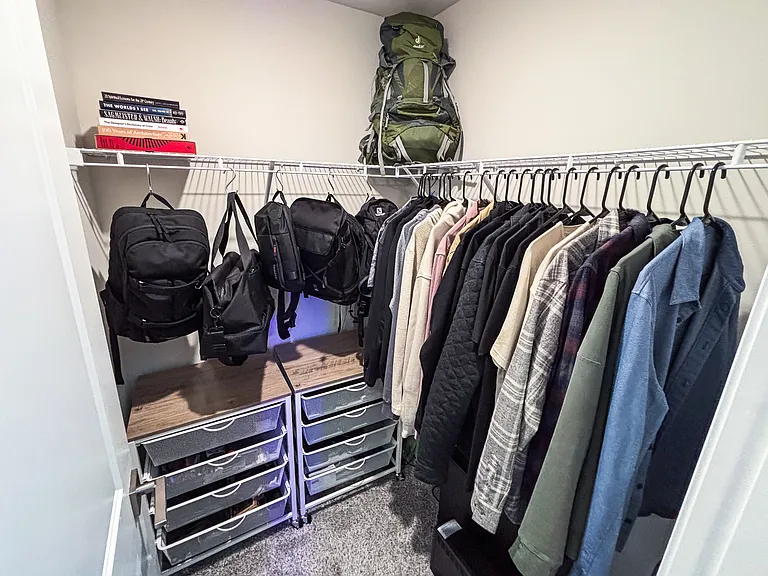 Large closet in every room