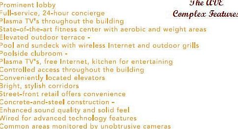 Features of The Avenue