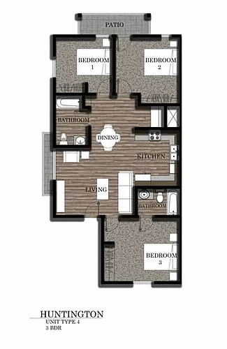 Floor plan Three Bedroom