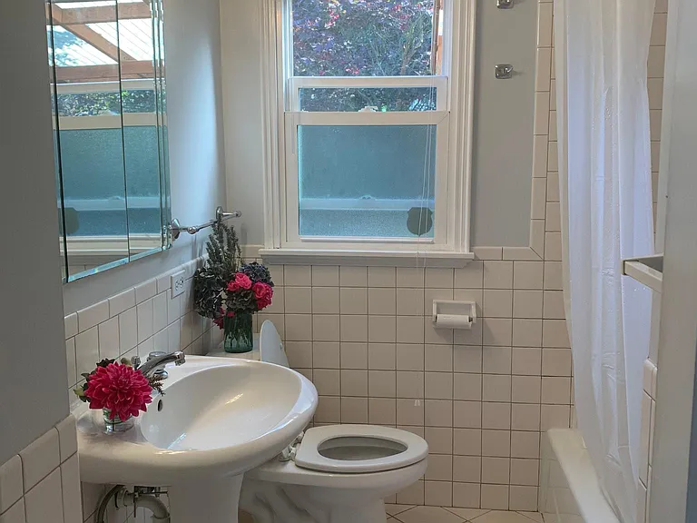 Bright and clean bathroom