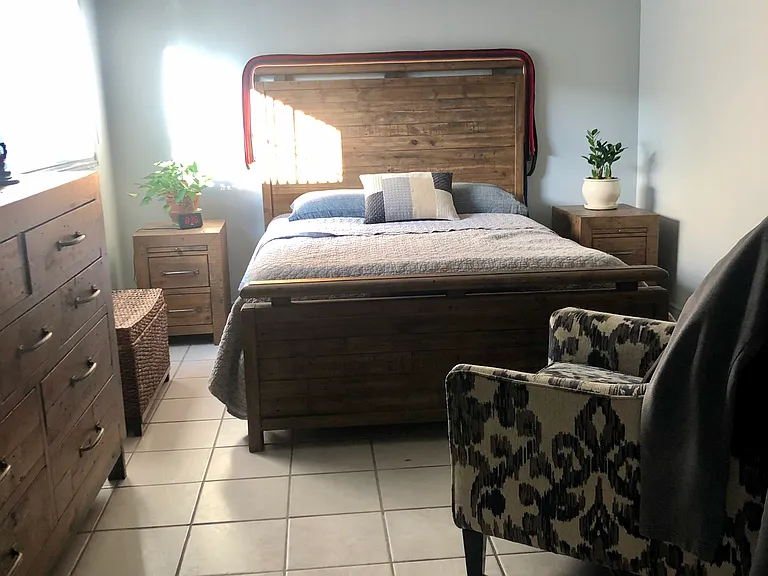 Large main room (king size bed, rocker and dresser for size perspective.