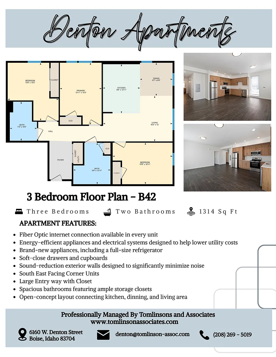 Floor plan Three Bedroom B42