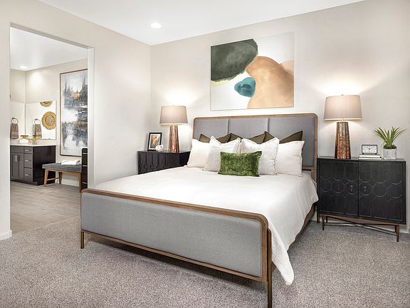 At the end of the day, retreat to your secluded primary suite.