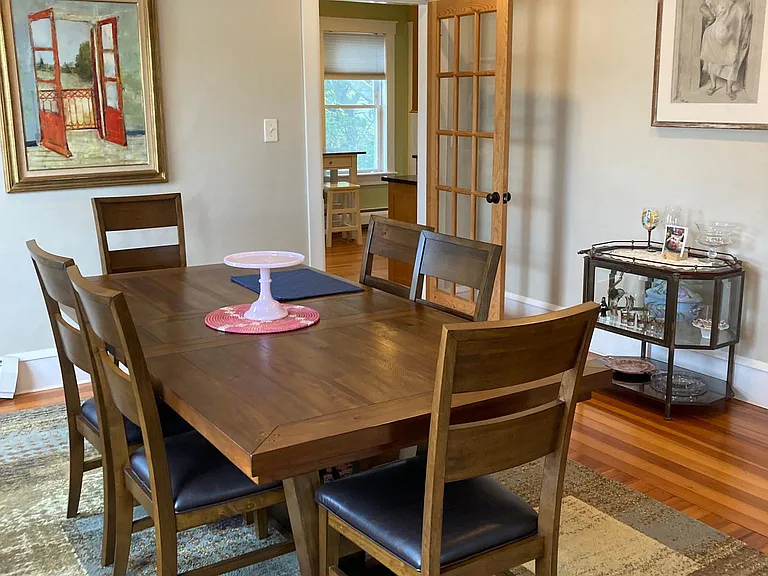 Dining room looking toward kitchen.