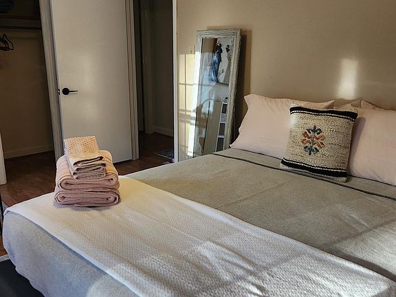 Brand new mattress, bedding & towels