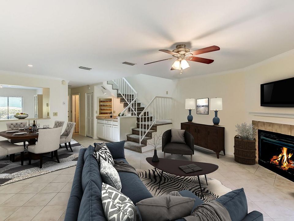 Virtually staged living room