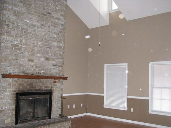 Vaulted ceilings in family room