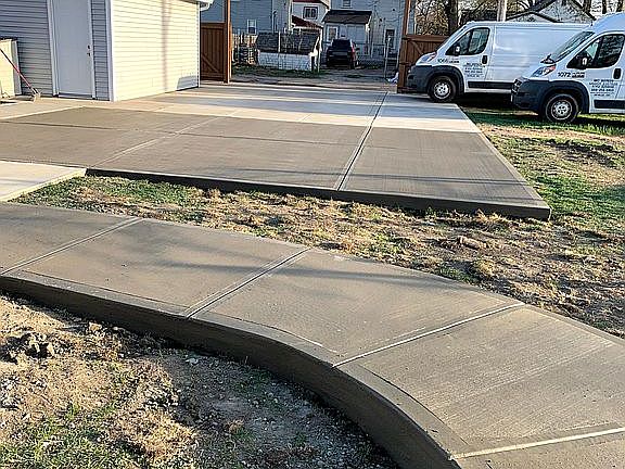 Newly installed concrete 