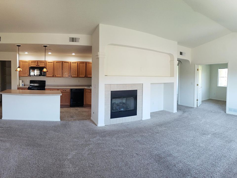 Open floor plan - Kitchen and Living Room with doorway to Office on the right