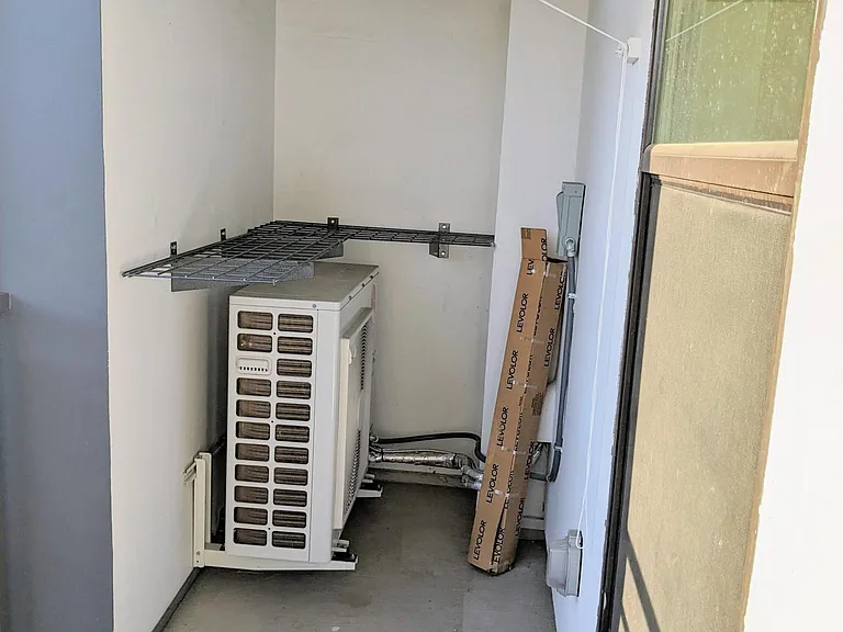 Extra storage shelves in patio