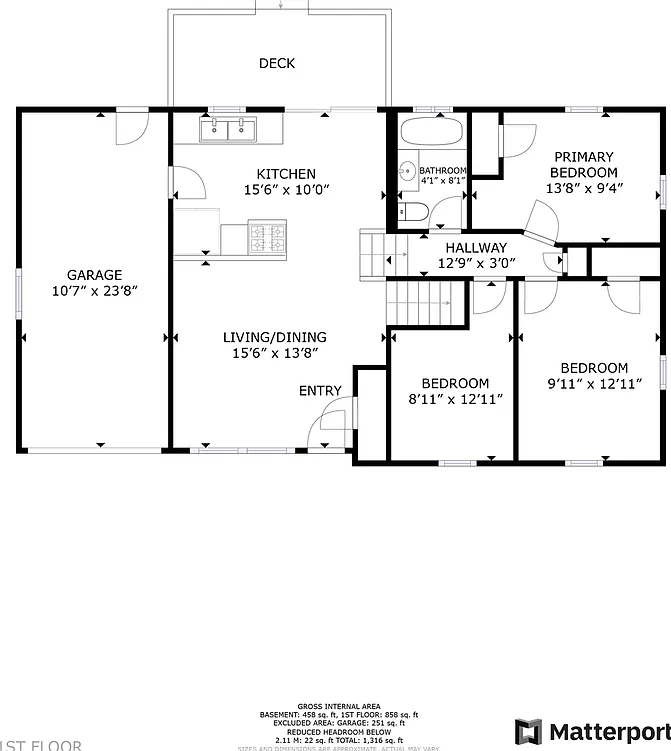 3 bed, 1.0 bath, 1320 sqft, $1,745 — Photo 2