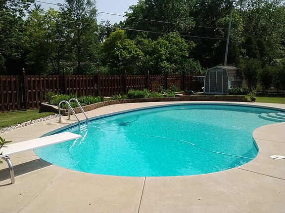 In-ground heated swimming pool