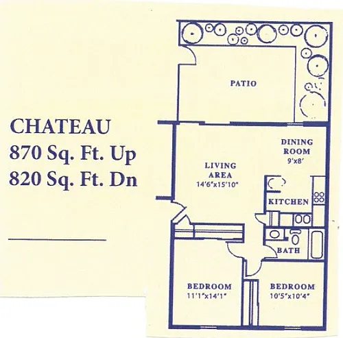 Floor plan Chateau second floor