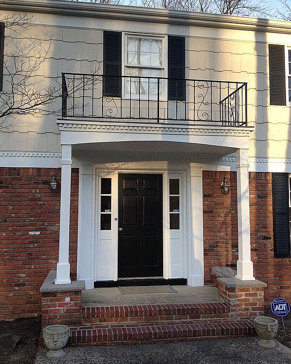 Welcoming covered entrance