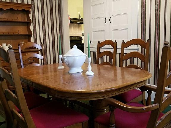 Formal dining room with built-in cabinetry from the 1900s