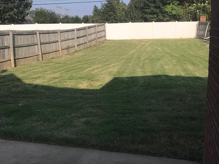 Fenced in back yard