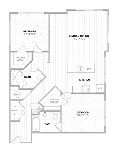 Floor plan 2 Bedroom