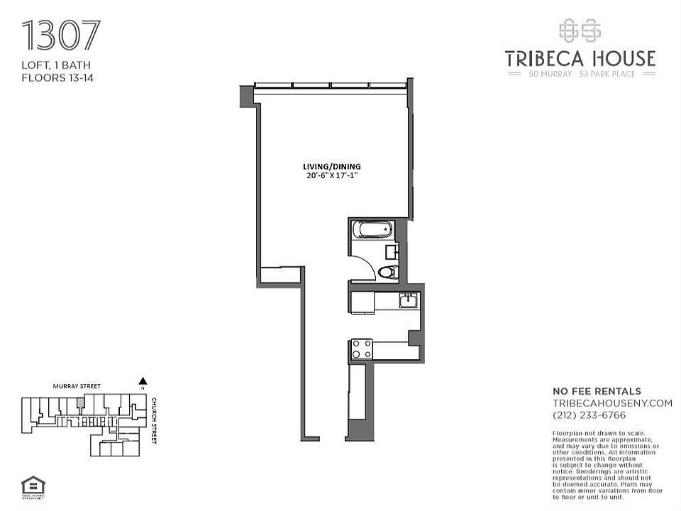 1st image of 50 Murray St APT 1307