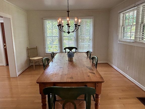 Dining room with large farm style table