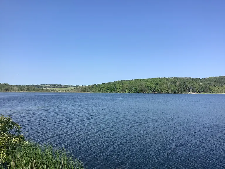 Lake of the Town Beach. Hotchkiss School & Lakeville/Salisbury are about 1 to 2 miles beyond the far end of the lake.