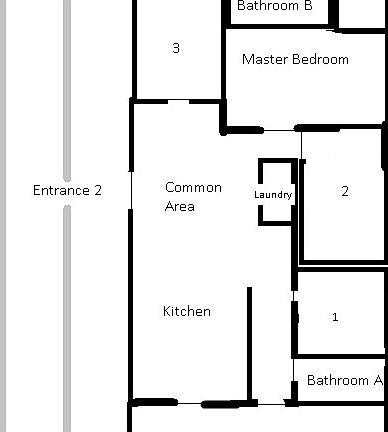 general floorplan and numbered rooms